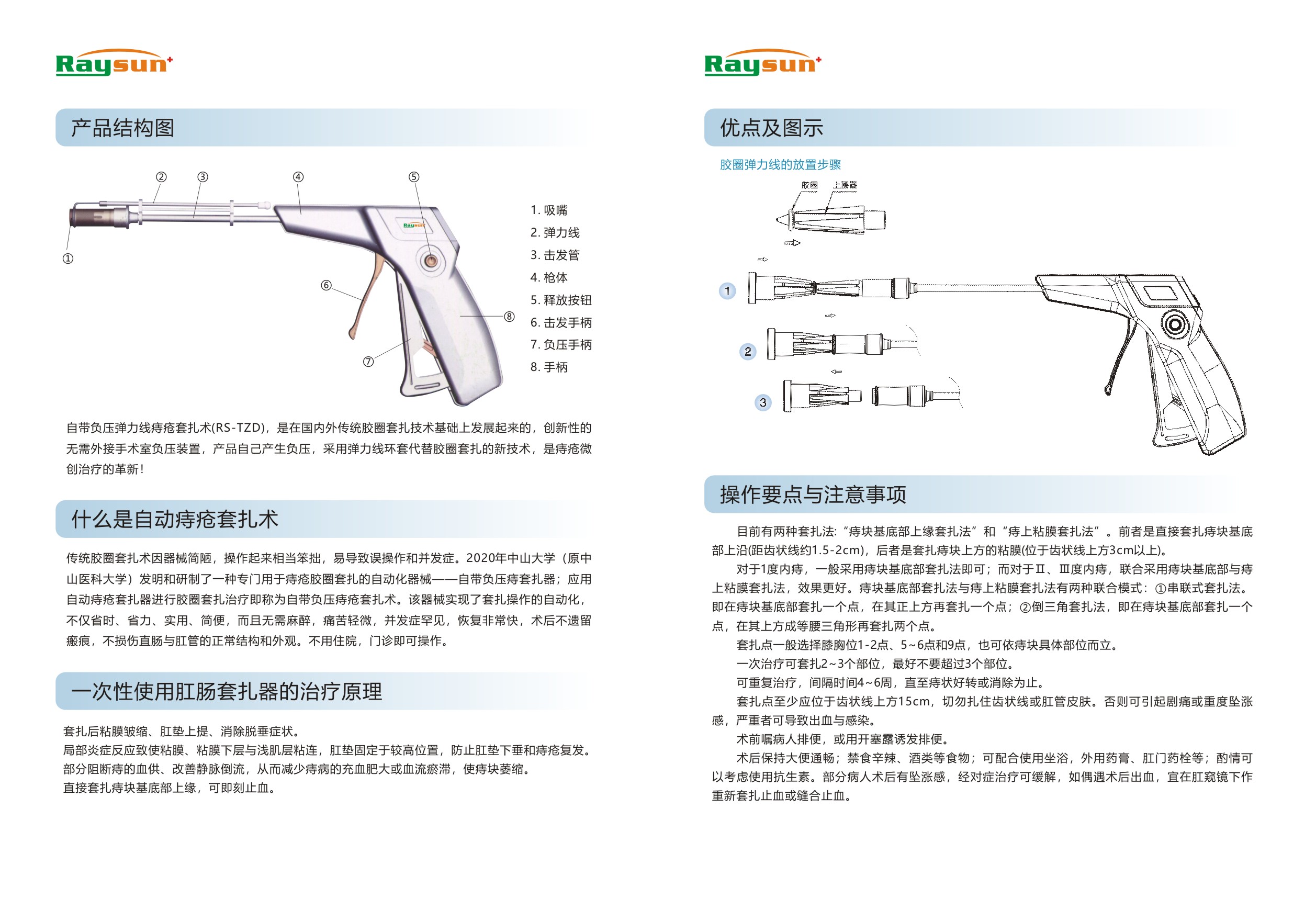 自帶負(fù)壓彈力線(xiàn)套扎吻合器