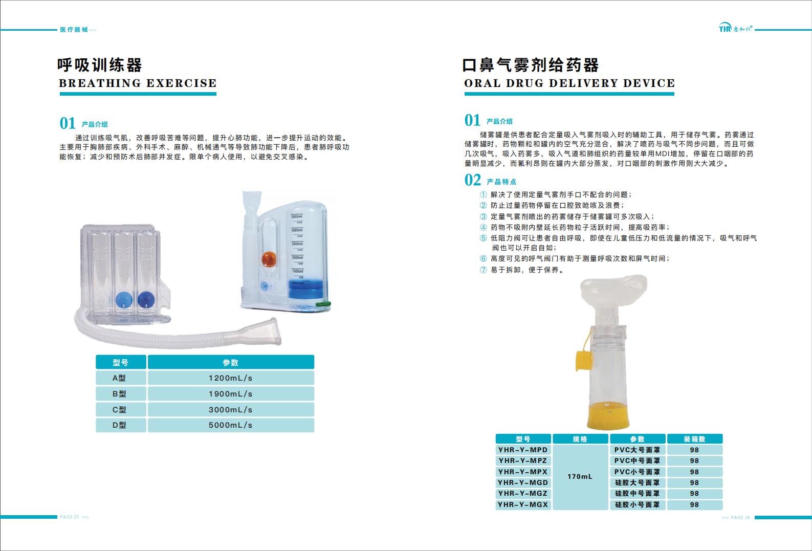 呼吸訓(xùn)練器、口鼻氣霧劑給藥器